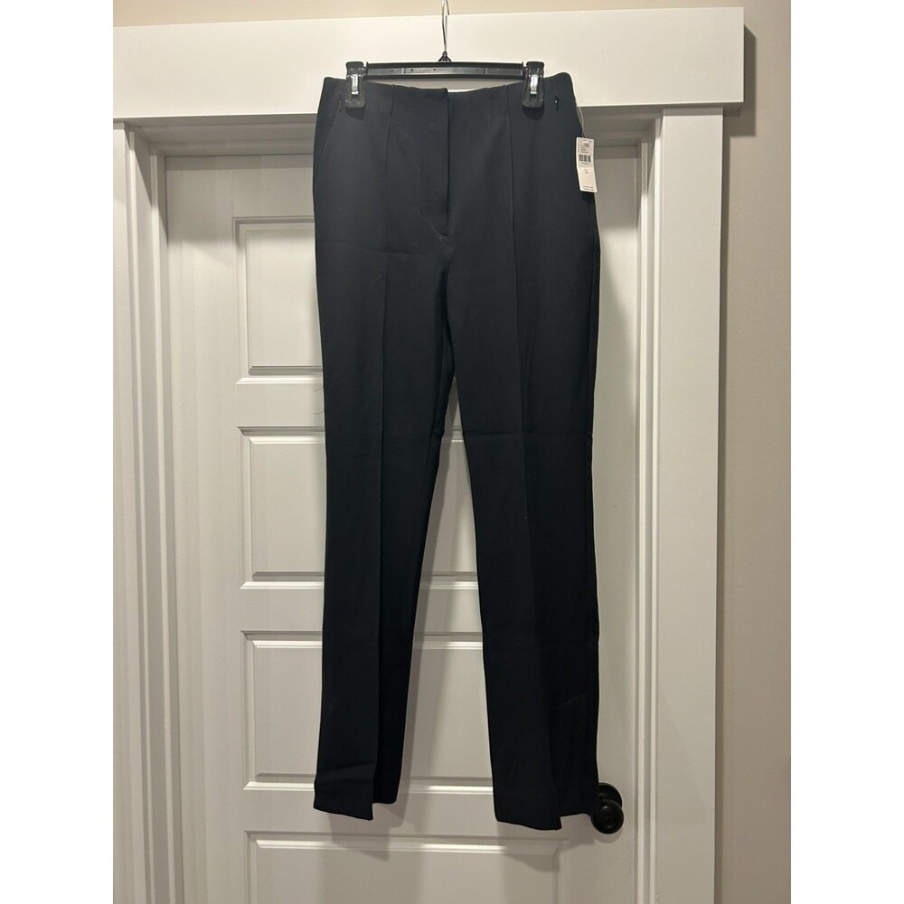New Anthropologie Women’s Black Dress Pants Size 10 Straight Creased Modern City